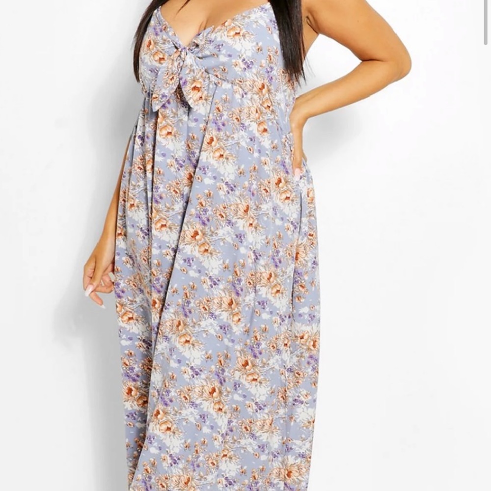 Blue print maxi dress